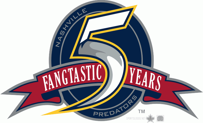 Nashville Predators 2003 Anniversary Logo t shirts DIY iron ons